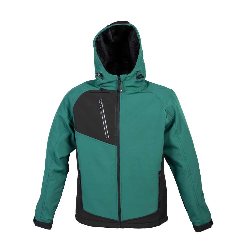 Giacca Montebianco JRC, 3 strati impermeabile, colore: verde/nero, 95% poliestere - 5% elastan.