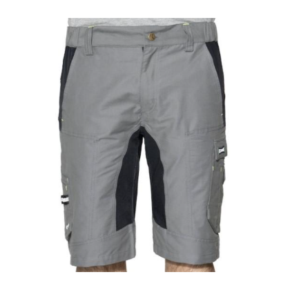 Bermuda prfofessionali realizzati con tessuto tecnico Flexard di colore grigio.
