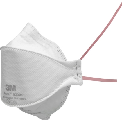 Respiratore 3M 9330+ BULK, antipolvere, senza valvola, bianca, non indossata, serie Aure