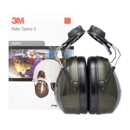 Cuffie auricolari 3M, H520P3E-410-GQ-01, PELTOR, coore nero, cuffie per attacco per elmetto, con scatola