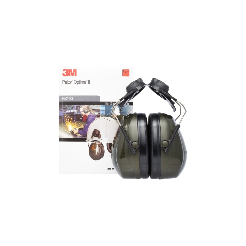 Cuffie auricolari 3M, H520P3E-410-GQ-01, PELTOR, coore nero, cuffie per attacco per elmetto, con scatola