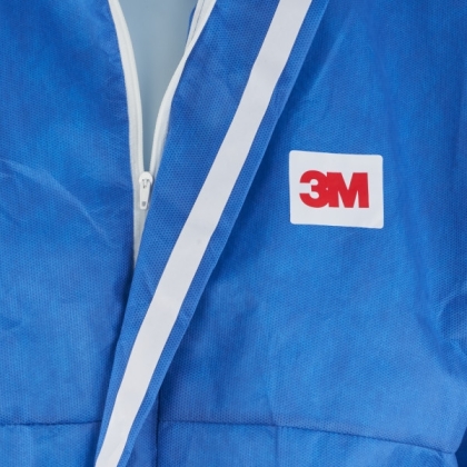 Tuta protettiva monouso 3M, 4532+, colore blu, con cappuccio
