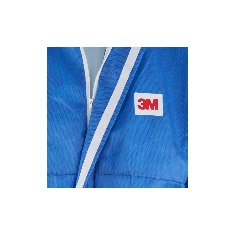 Tuta protettiva monouso 3M, 4532+, colore blu, con cappuccio